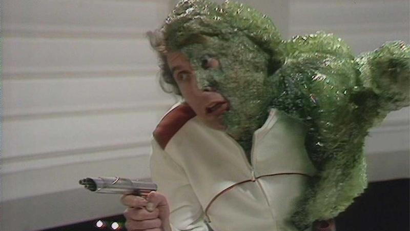 Noah undergoing the disgusting transformation into a Wirrn. Who knew bubble wrap could be so ghoulish?